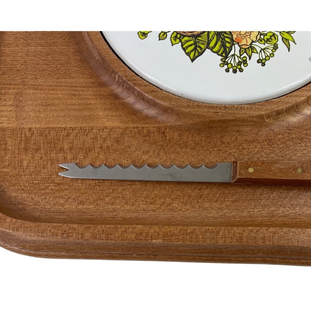 Vintage Goodwood Cheese Board Platter With Ceramic Cups & Knife - Picture 4 of 16
